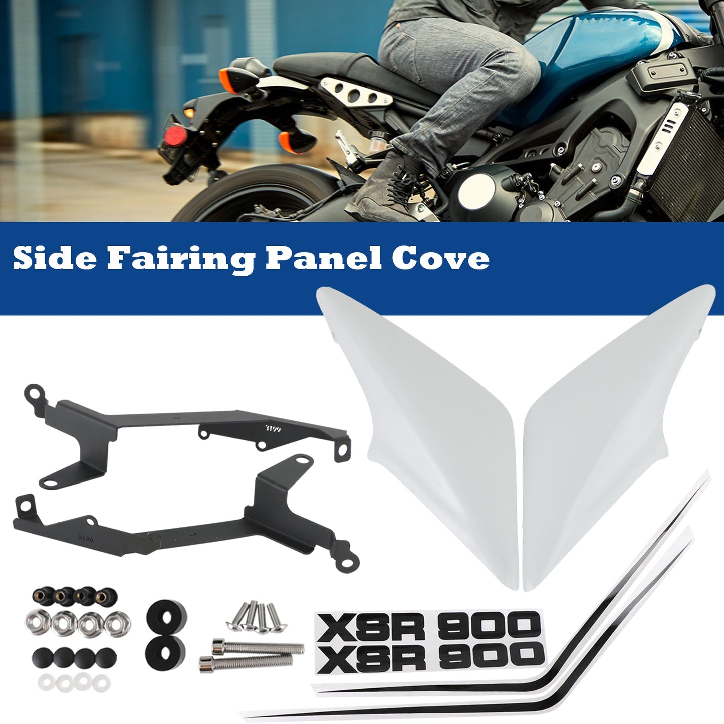 Tail Side Driver Seat Frame Cover Fairing For Yamaha XSR 900 2016-2021 Black