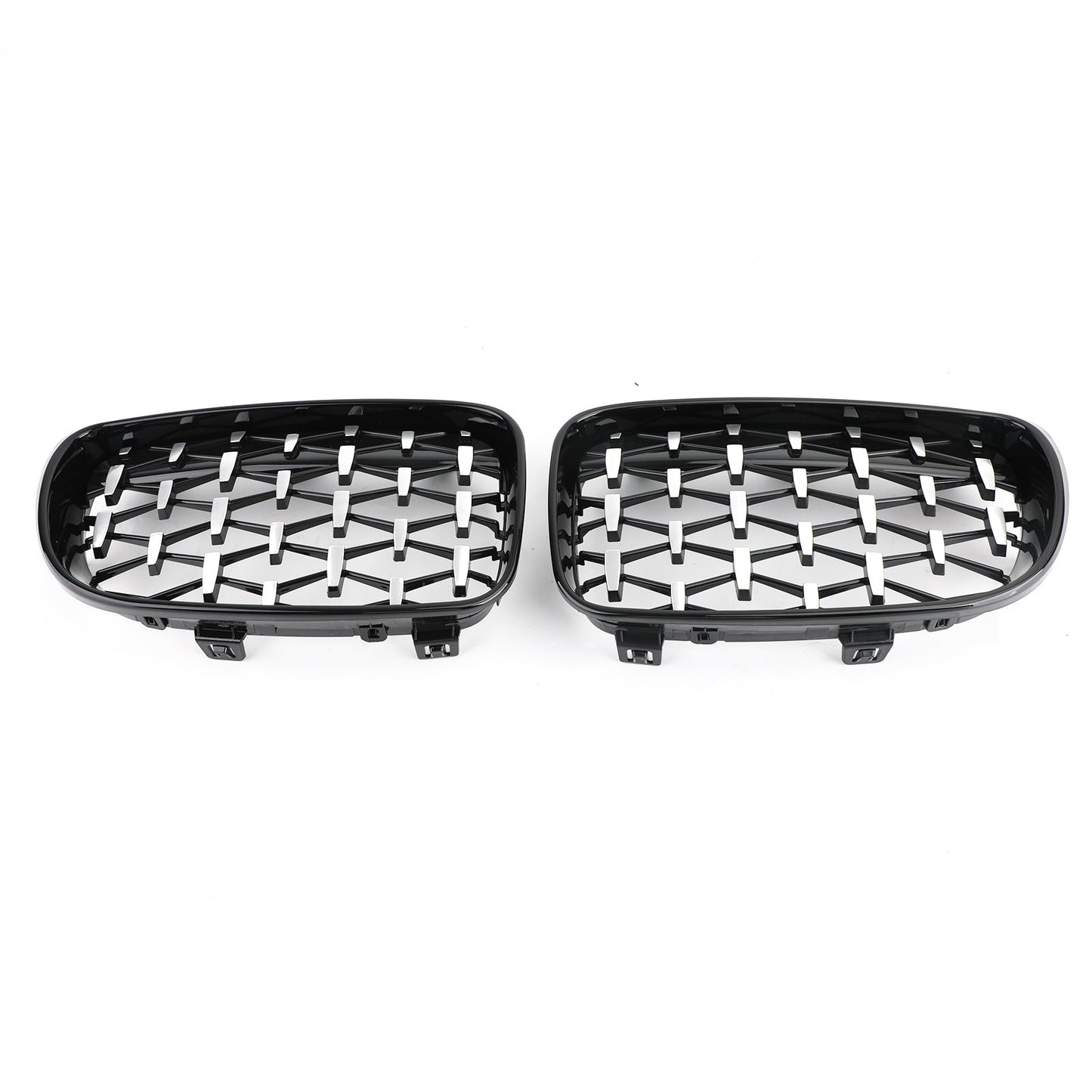 Front Grille Fit BMW 1 Series E81 E87 E82 E88 128i 135i 2008-2012 Black & Chrome