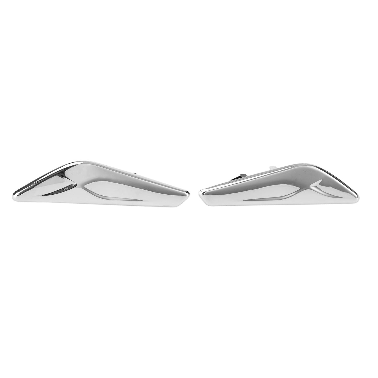 Pair Chrome Front Side Fender Trim Finisher 51117338569/570 For BMW F25 F26 X3