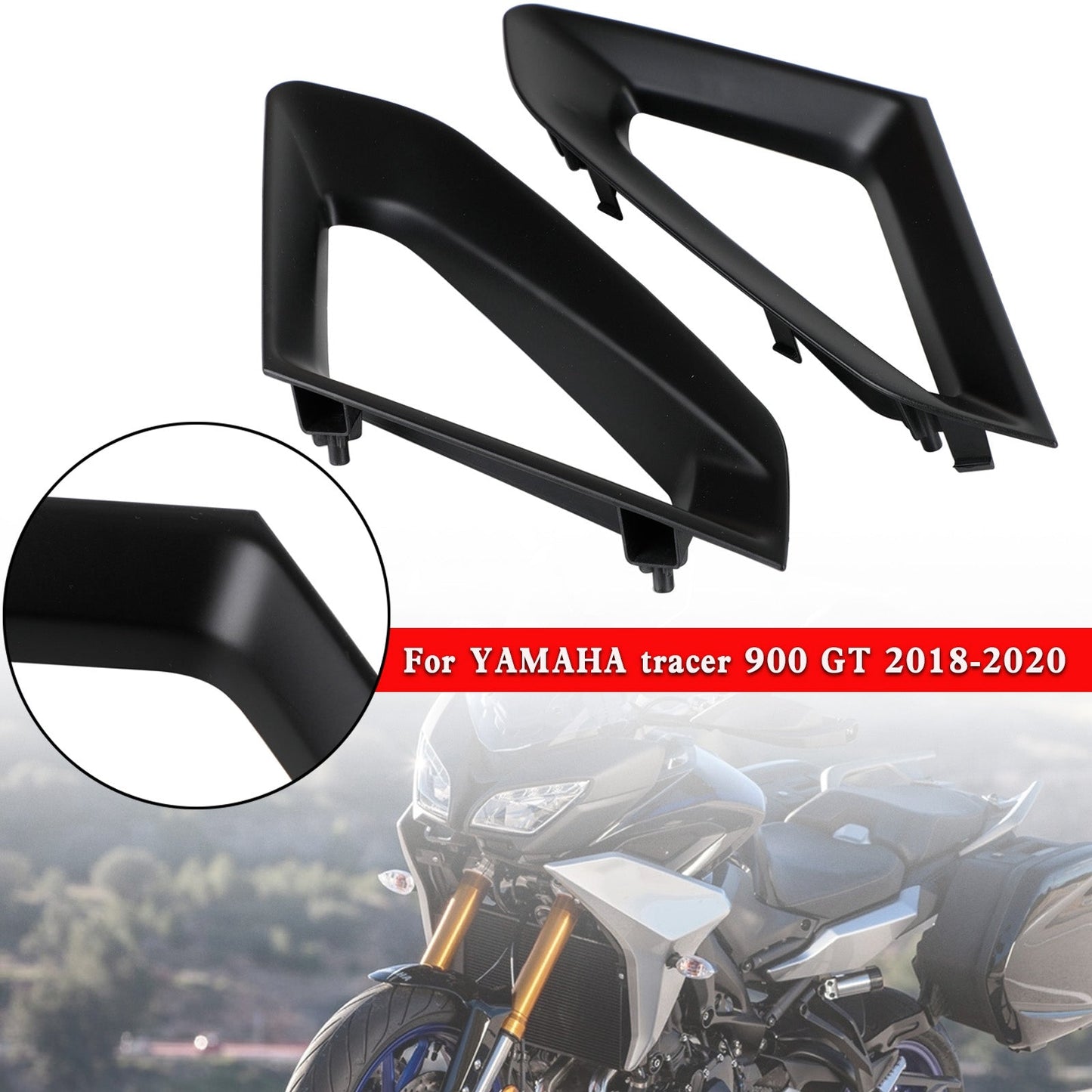 Gas Tank Side Trim Cover Panel For YAMAHA tracer 900 GT 2018-2020 Black