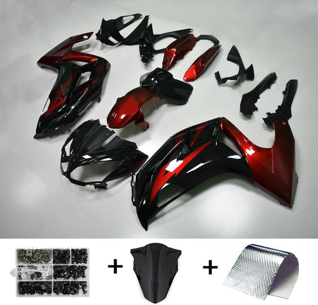 2012-2016 Kawasaki Ninja 650 EX650 Amotopart Fairing Red&Black Kit