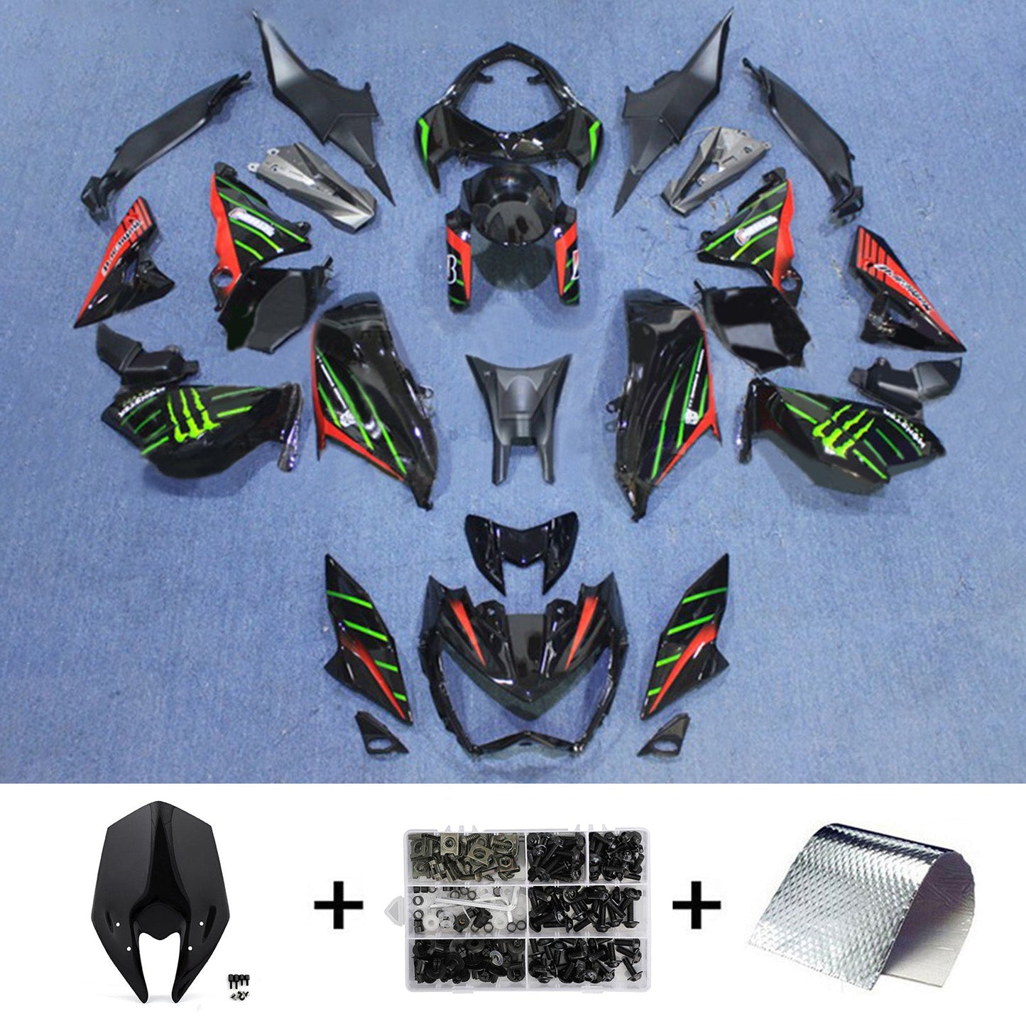 2013-2018 Kawasaki Z800 Injection Fairing Kit Bodywork Plastic ABS#110