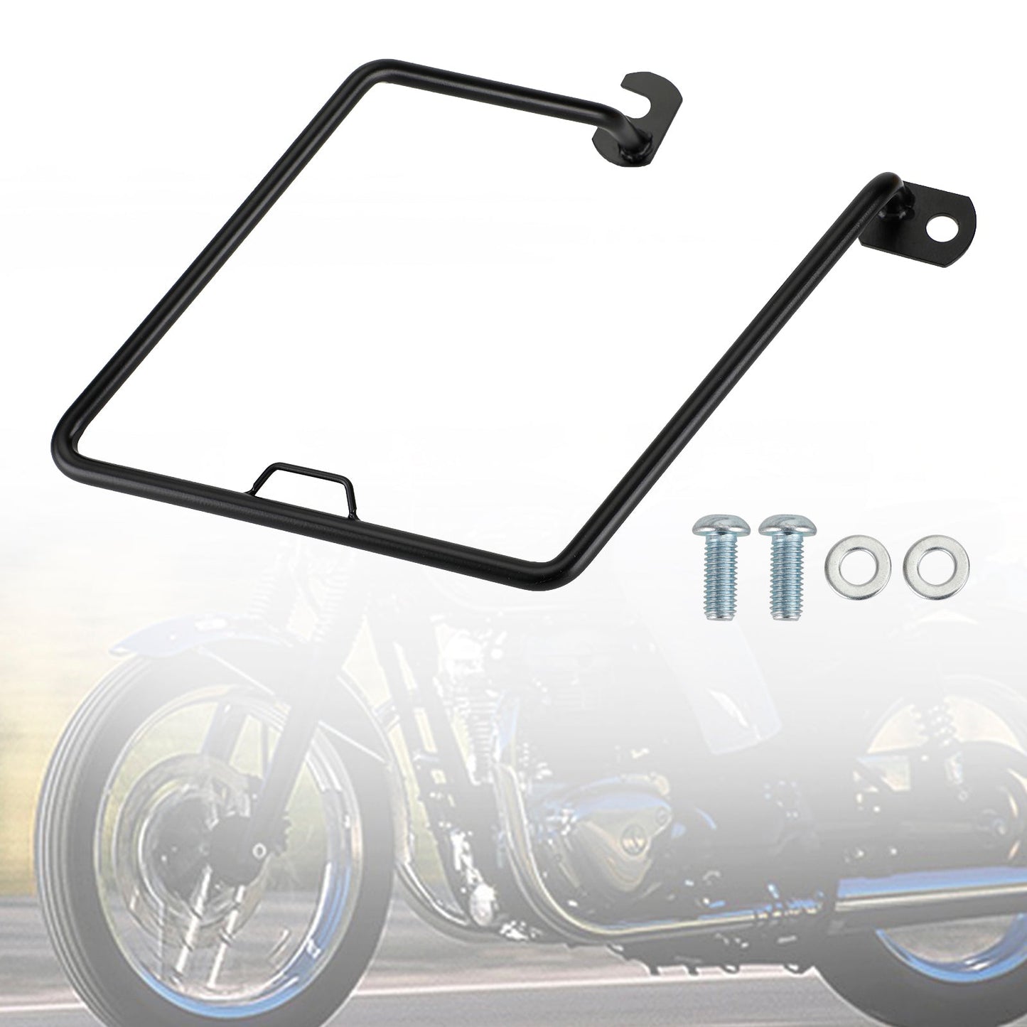 KAWASAKI W650 W800 cafe street Side Saddle Bag Mounting Bracket Black