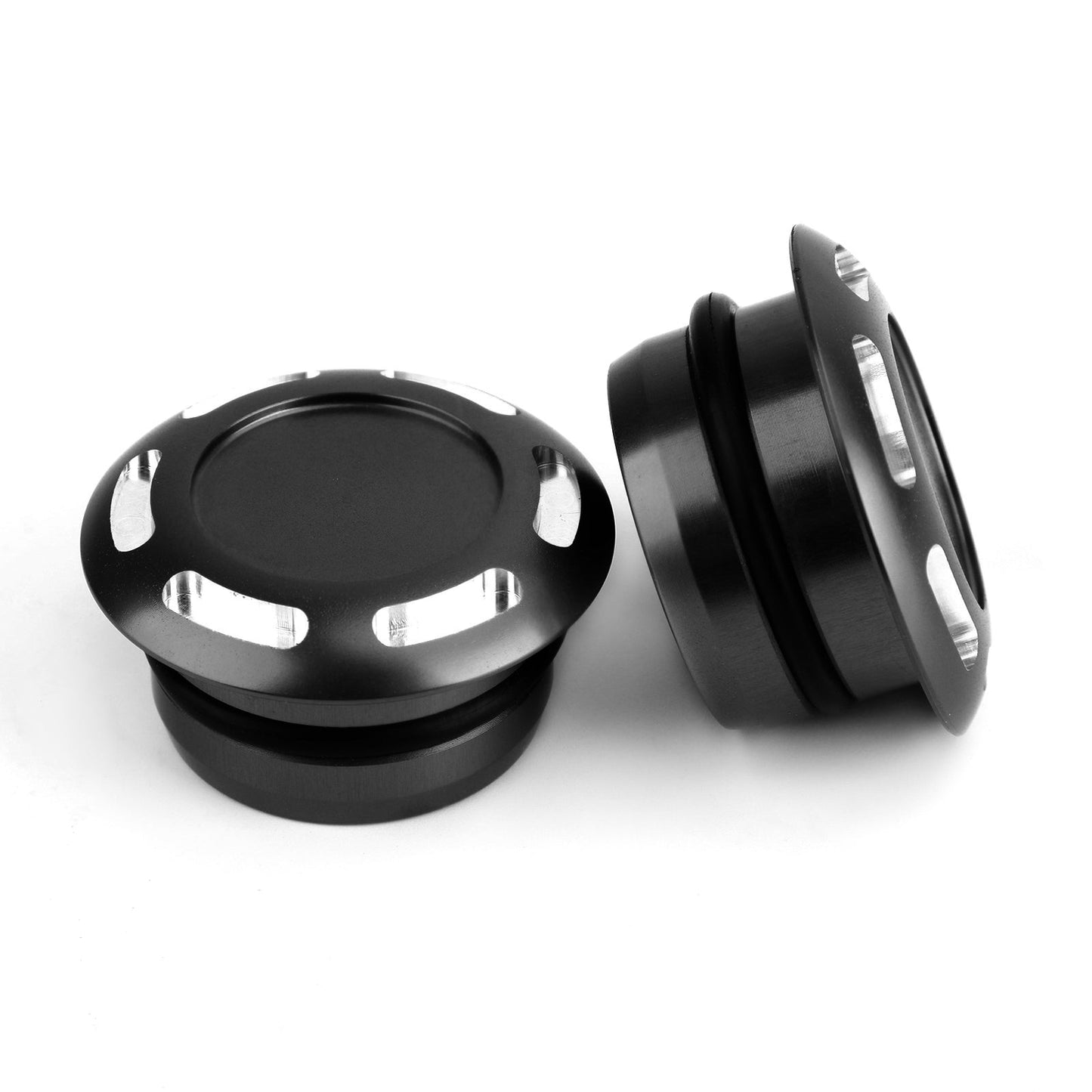 CNC Billet Aluminum Hole Frame Plug Cap Cover Set For Yamaha Tenere 700 T7 T700 2019-2020 BLK