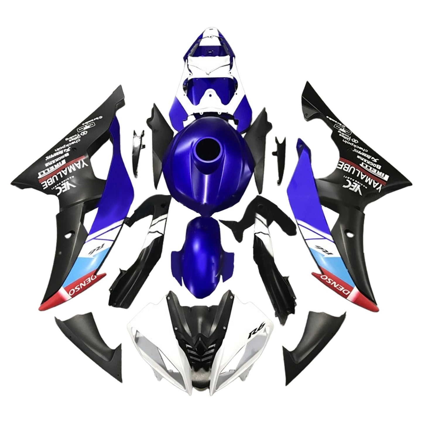 2008-2016 Yamaha YZF 600 R6 Fairing Kit Bodywork Plastic ABS