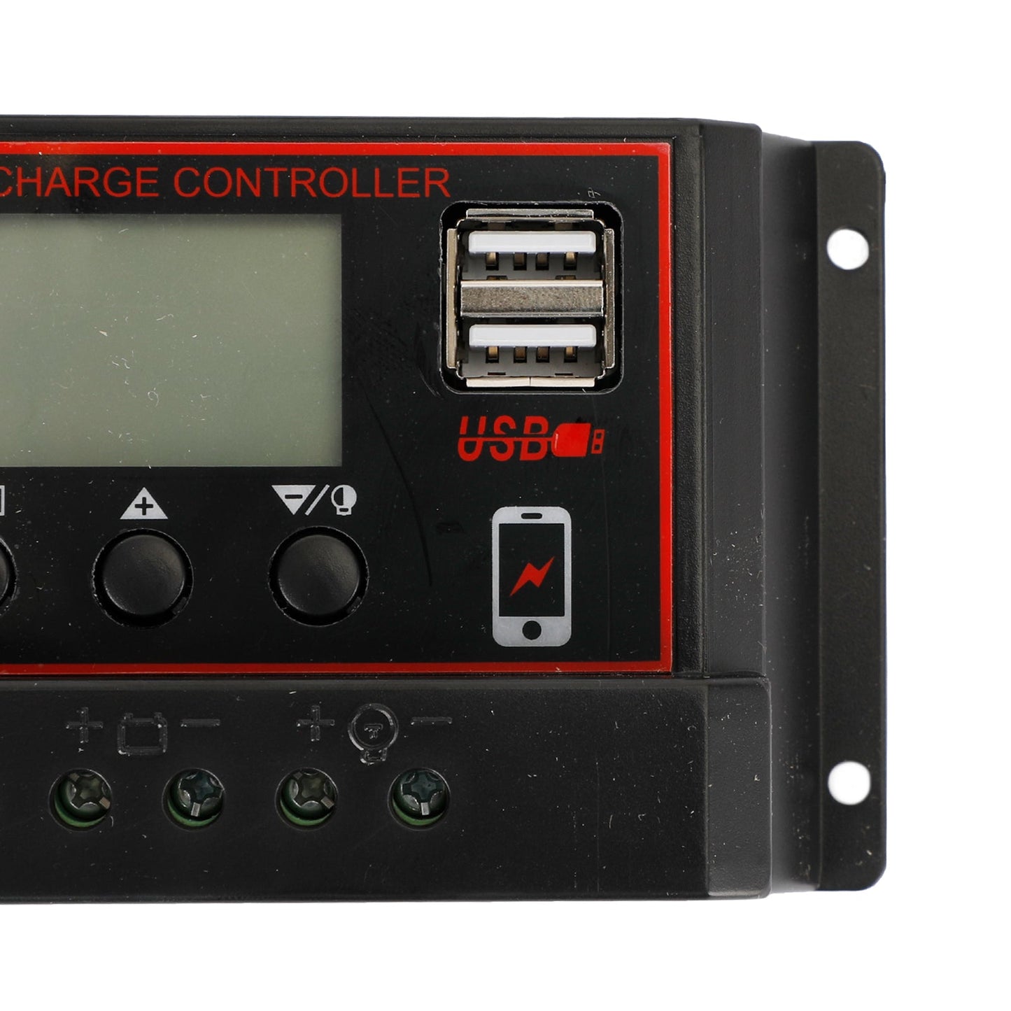 10A/20A/30A Solar Panel Regulator Charge Controller PWM LCD Dual USB 12V/24V