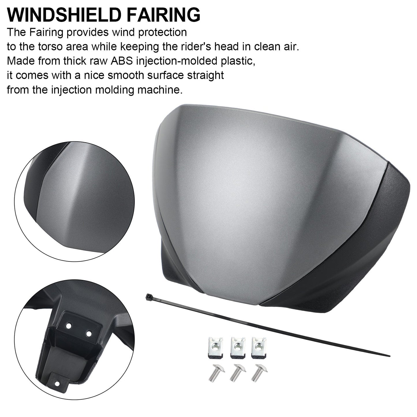 Front Screen Windshield Fairing Windscreen Deflector For Trident 660 2021+ Black