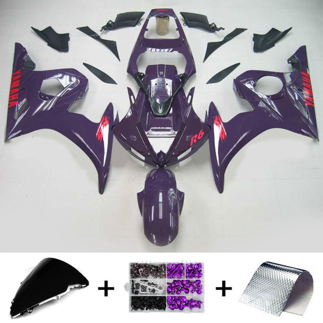 2003-2004 Yamaha YZF 600 R6 2006-2009 R6S Amotopart Injection Fairing Kit Bodywork Plastic ABS #123