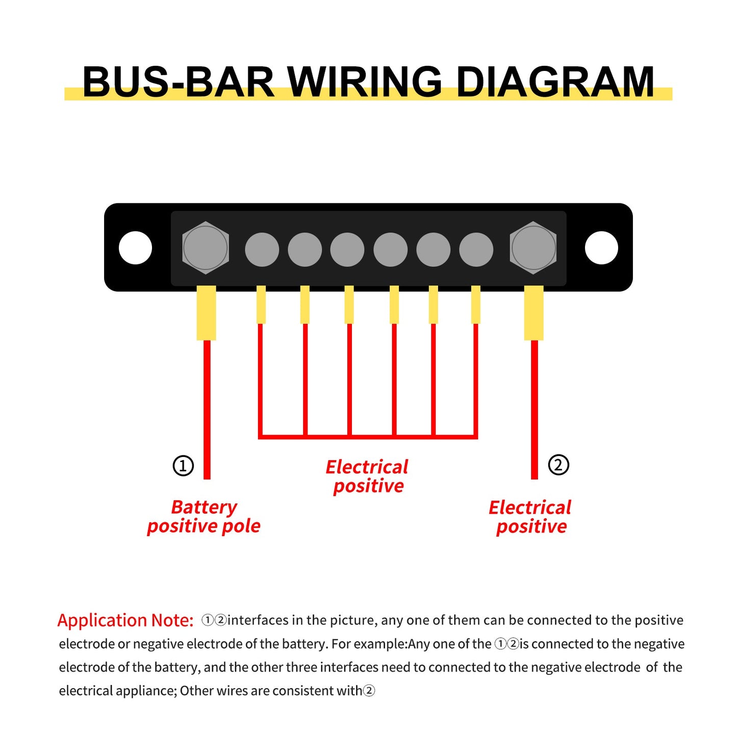 2/4/6/12 Way Dual-row Car Bus Bar Block Distribution Terminal For Auto Marine