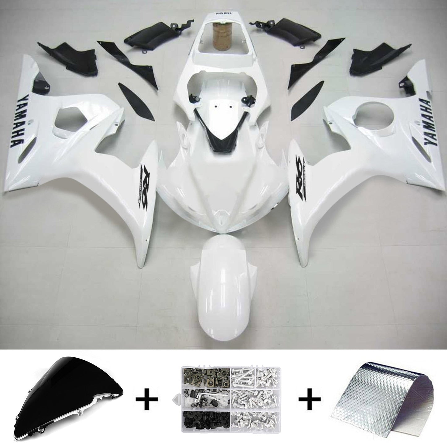 2003-2004 Yamaha YZF 600 R6 2006-2009 R6S Amotopart Injection Fairing Kit Bodywork Plastic ABS #103