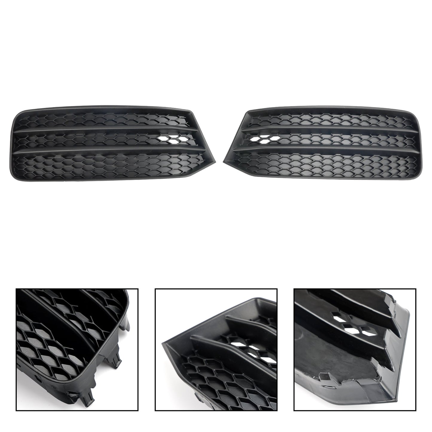 2015-2018 Audi A1 8X Front Bumper Fog Light Cover Grill Grille 2PCS