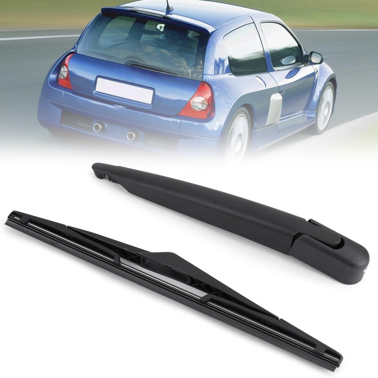 Rear Window Windshield Wiper Arm Blade Set Fit For Renault Clio II 1998-2012