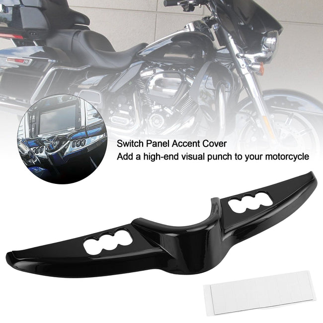 Switch Panel Accent Cover Trim for Touring Electra Glides Tri Glide 2014-2020 Black