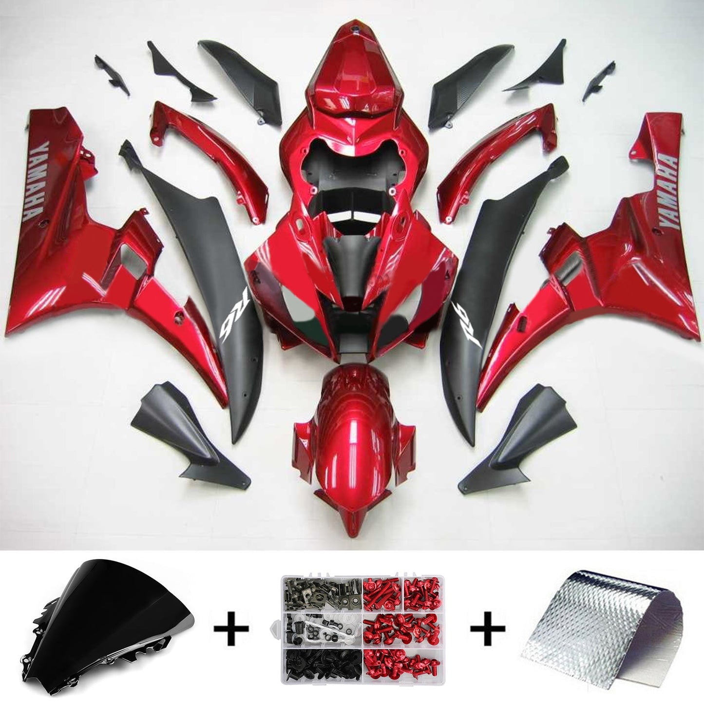 2006-2007 Yamaha YZF 600 R6 Amotopart Injection Fairing Kit Bodywork Plastic ABS #108