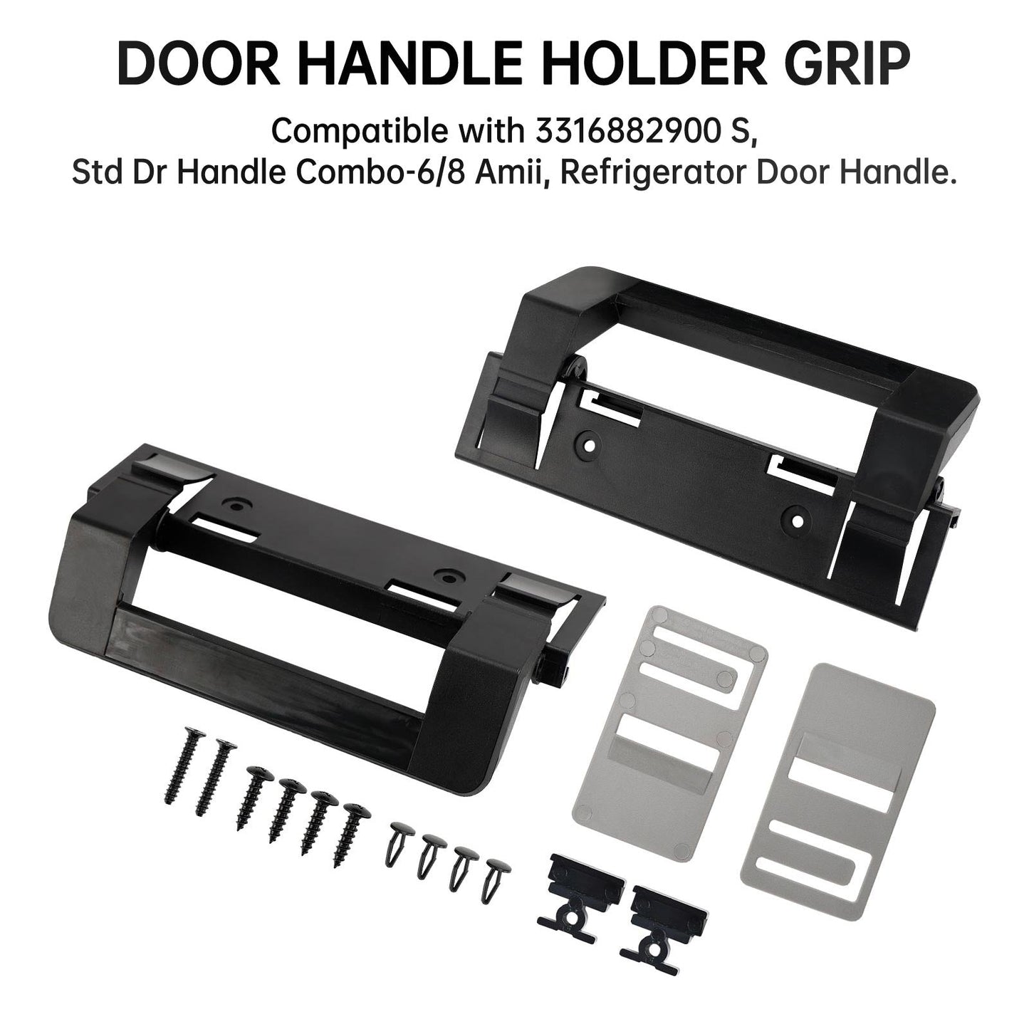2℅RV Refrigerator Door Handle Holder Grip Black Hardware For Dometic 3316882900
