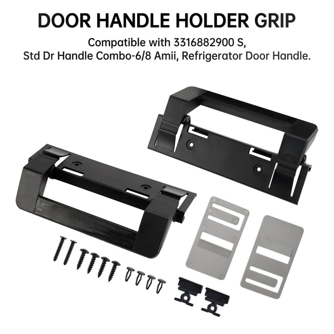2℅RV Refrigerator Door Handle Holder Grip Black Hardware For Dometic 3316882900