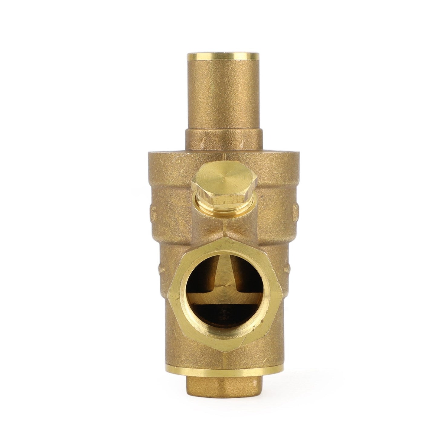 DN15 Brass Adjustable 1/2" Water Pressure Regulator Reducer With Gauge Meter