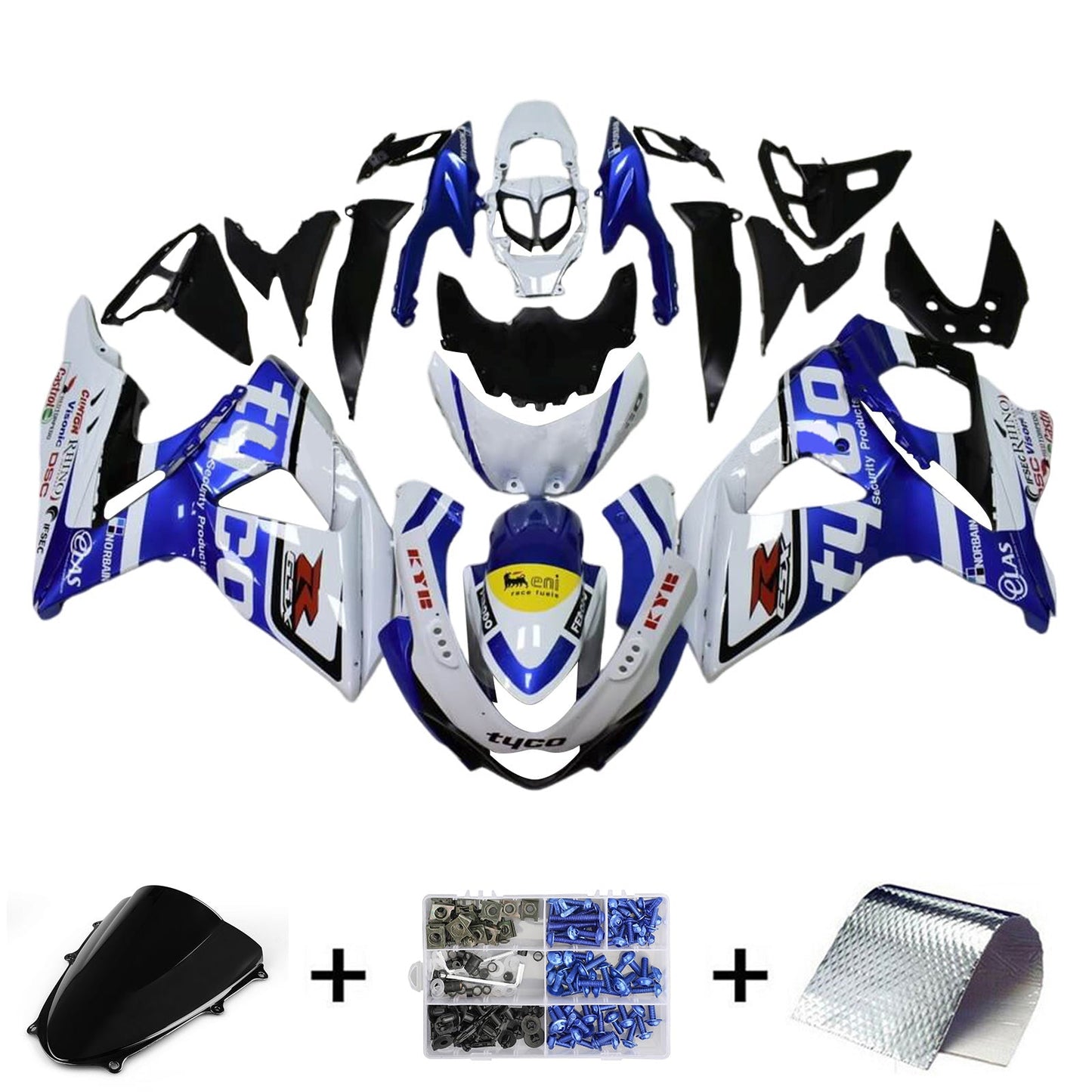 2009-2016 Suzuki GSXR1000 K9 Injection Fairing Kit Bodywork Plastic ABS