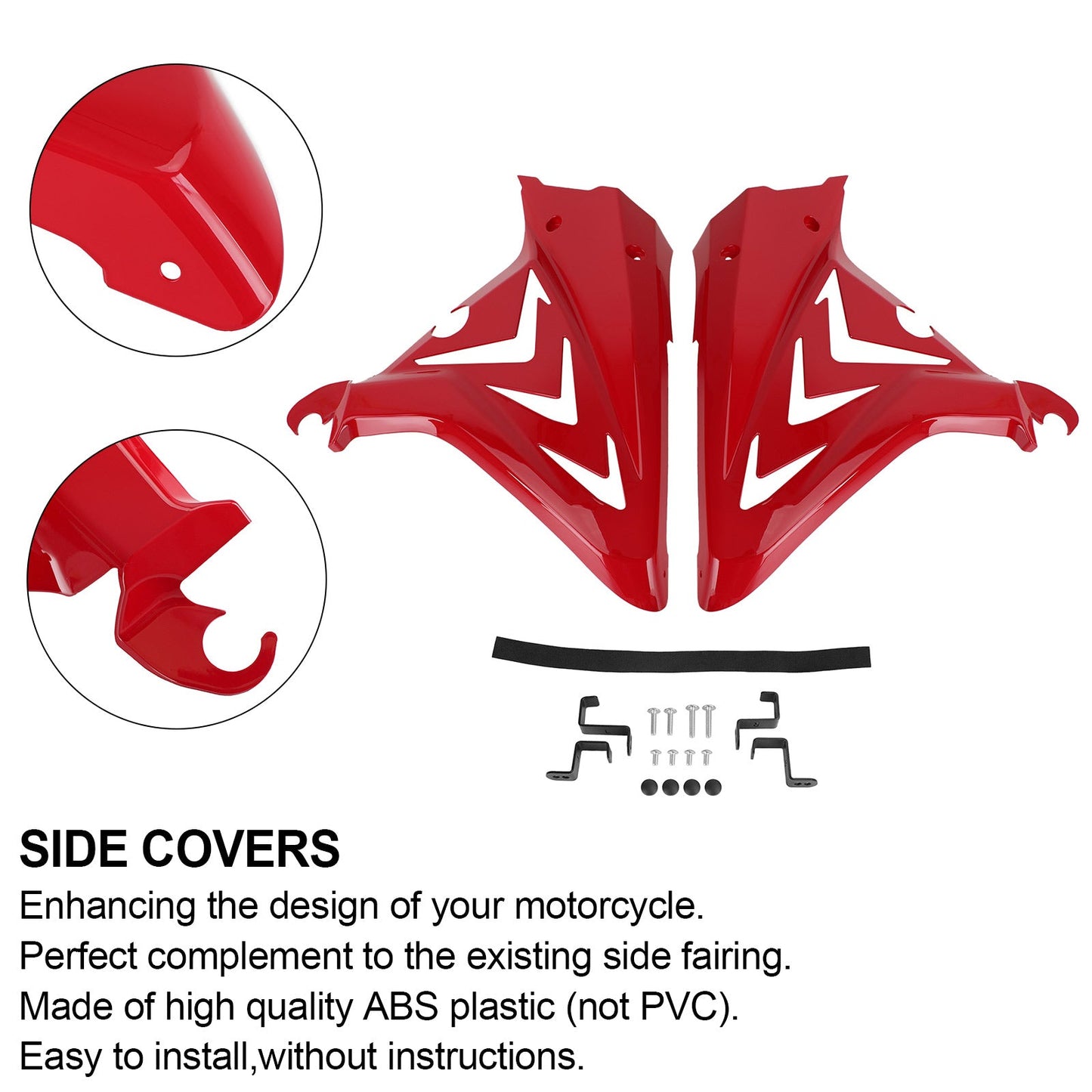 Side Frame Cover Panels Fairings Cowls For Honda CBR650R 2019 2020 2021 Black