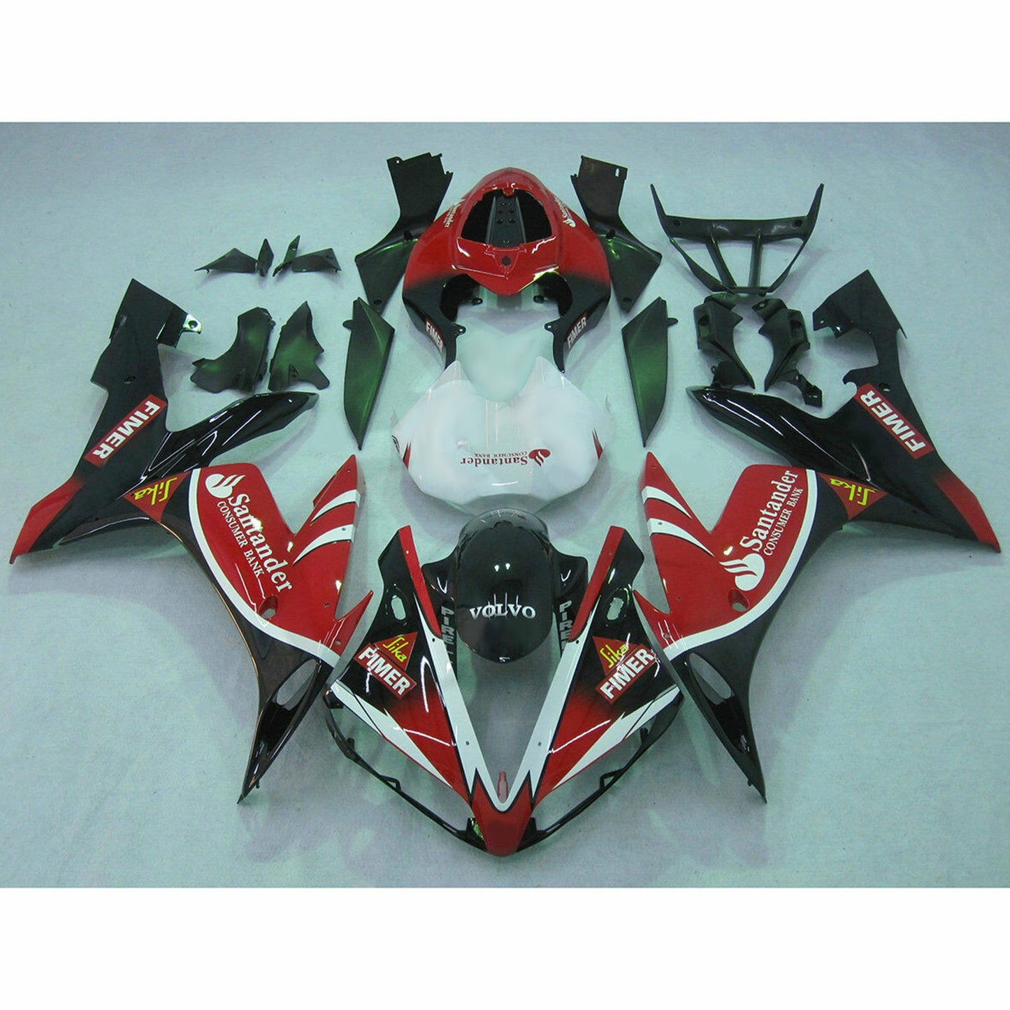 2004-2006 YAMAHA YZF R1 YZF-R1 Red Black Amotopart Injection Fairing Bodywork #26