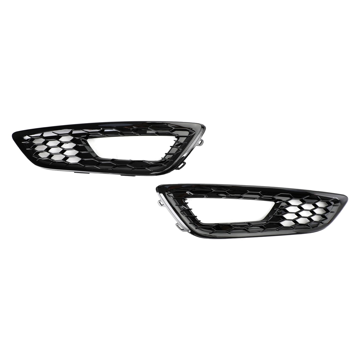 2015-2017 Ford Focus 4 Door Sedan and Hatchback Models Pair Front Bumper Fog Light Lamp Cover Bezel Grill