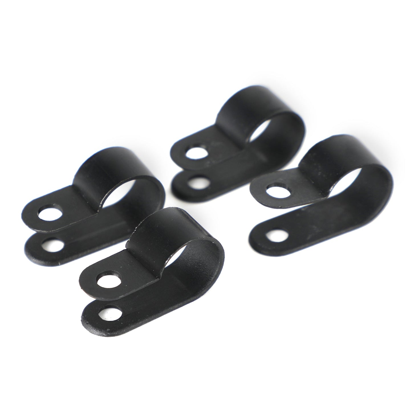 200 Pcs 3/16" 1/4" 3/8" 1/2" 3/4" 1" Inch Black Nylon R-Type Cable Clamps