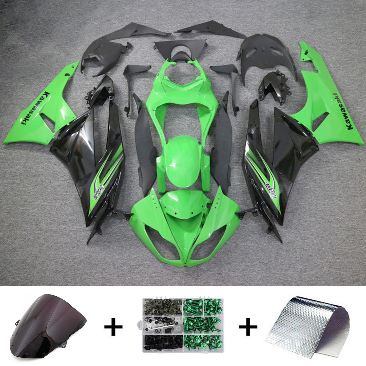 2009-2012 Kawasaki ZX6R 636 Injection Fairing Kit Bodywork Plastic ABS#149