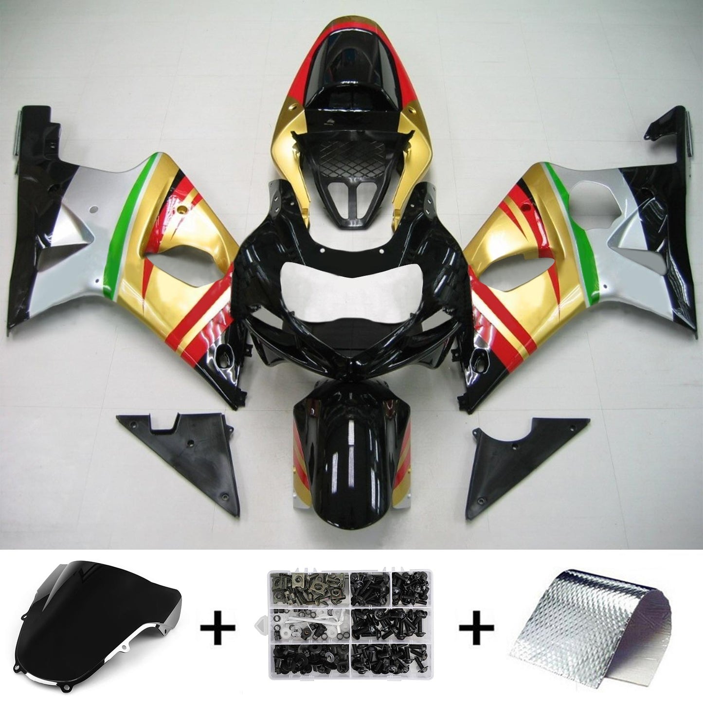 2000-2002 Suzuki GSXR1000 K1 K2 Amotopart Injection Fairing Kit Bodywork Plastic ABS #117