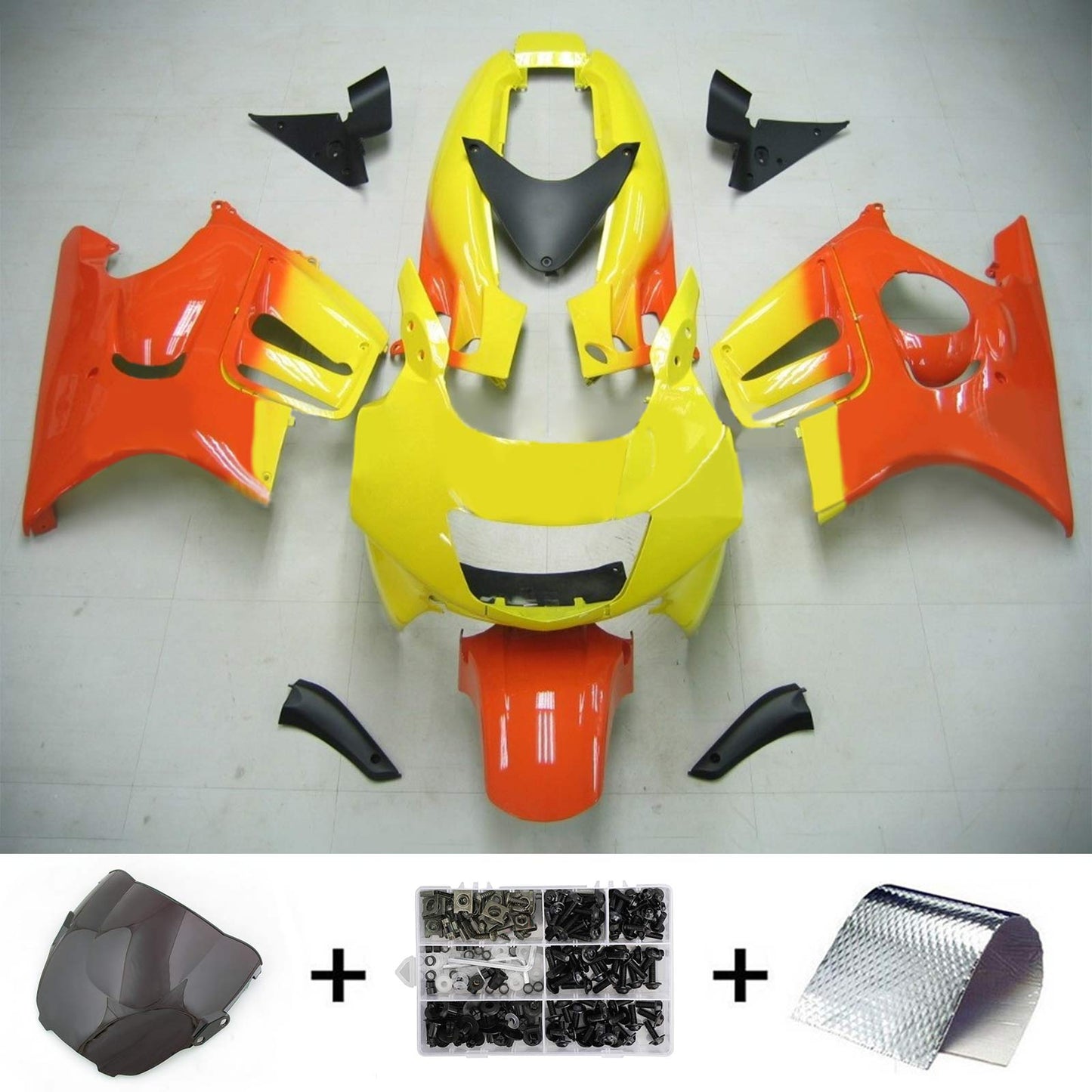 1995-1996 Honda CBR600 F3 Amotopart Injection Fairing Kit Bodywork Plastic ABS #101