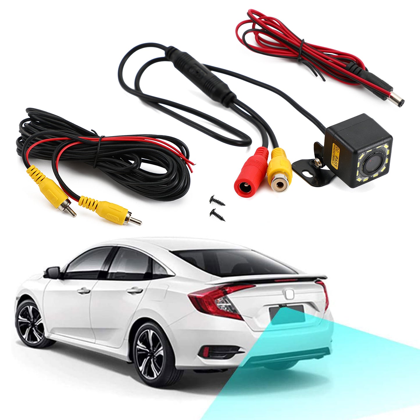 150º Dynamic Trajectory Car Rear View Reverse Backup Parking Camera Night View