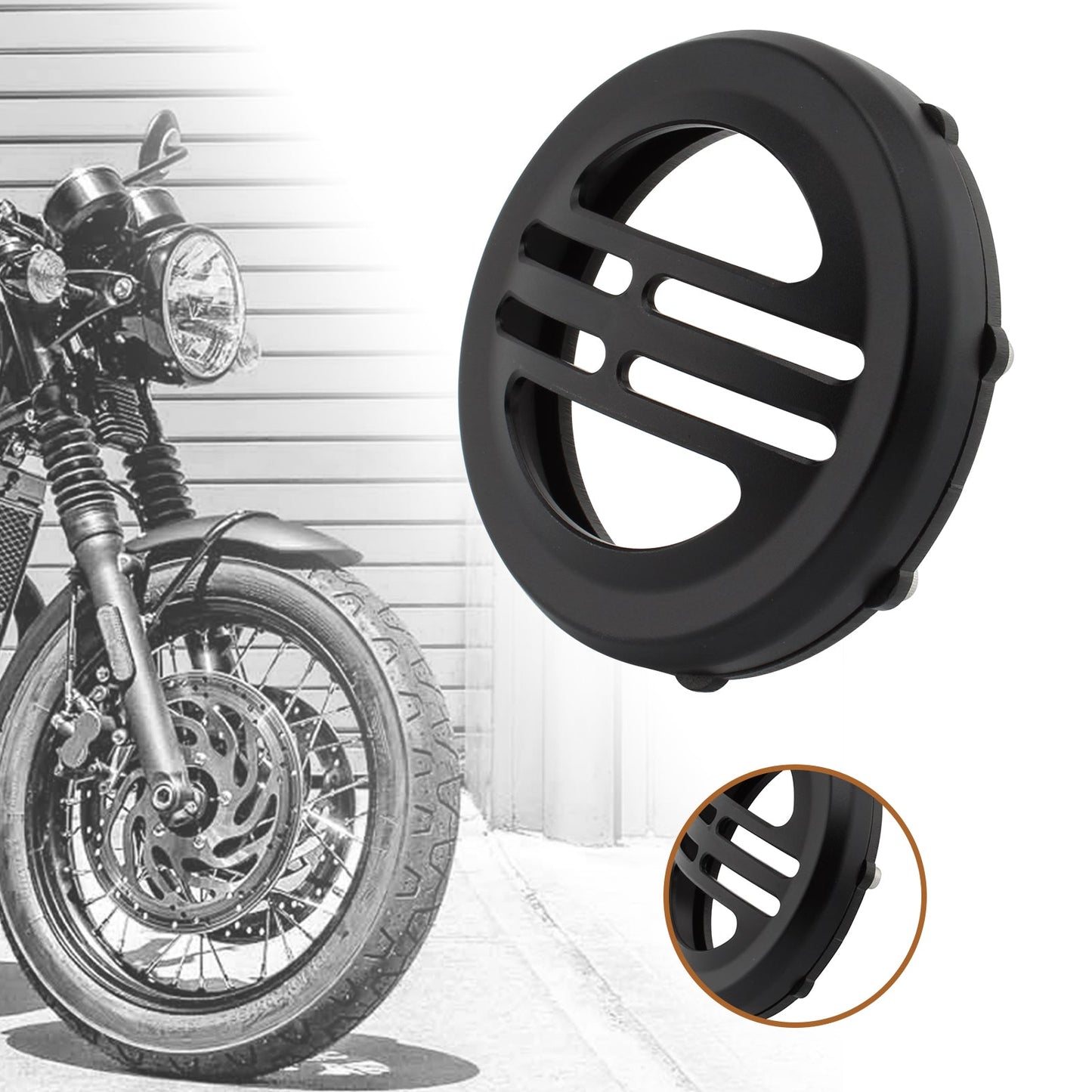 Horn Cover Universal Decorative Cover For bobber T120 T100 Street twin Black