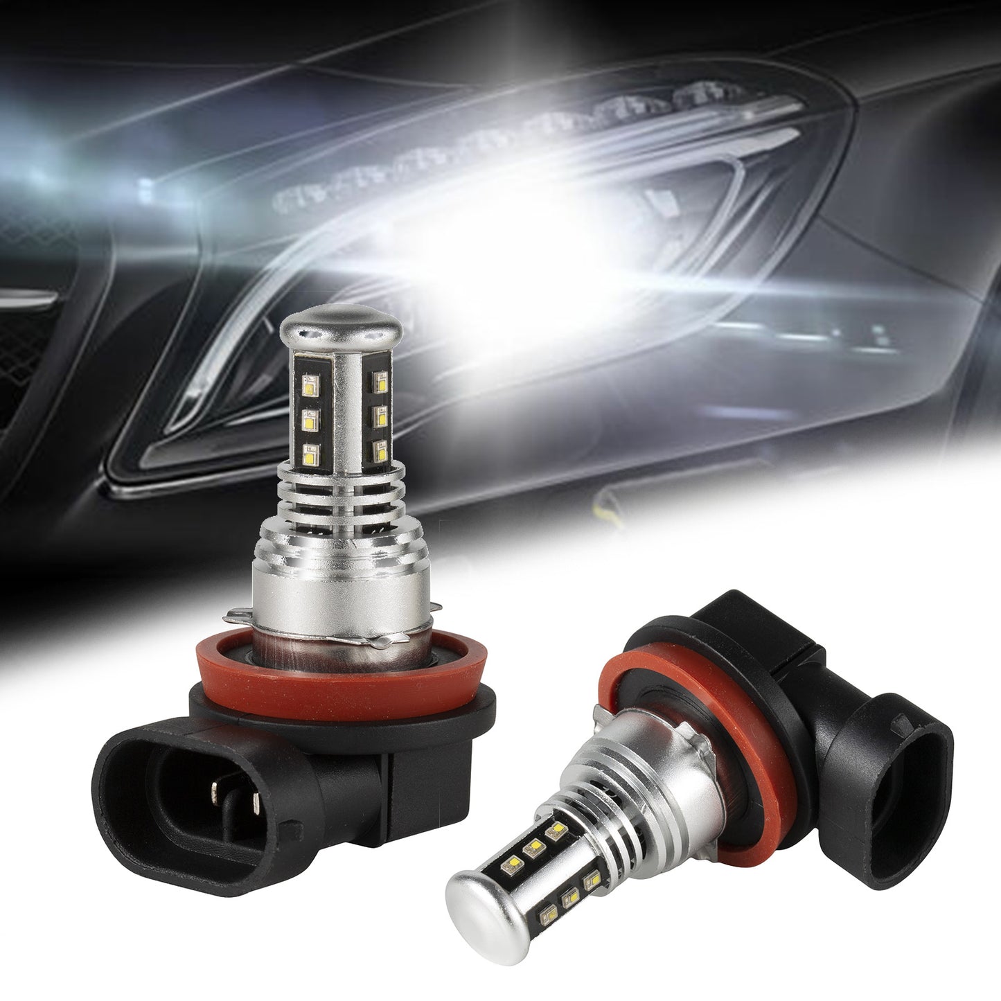 LED Headlight 6000K 2000W 300000LM Low Beam bulbs High Power