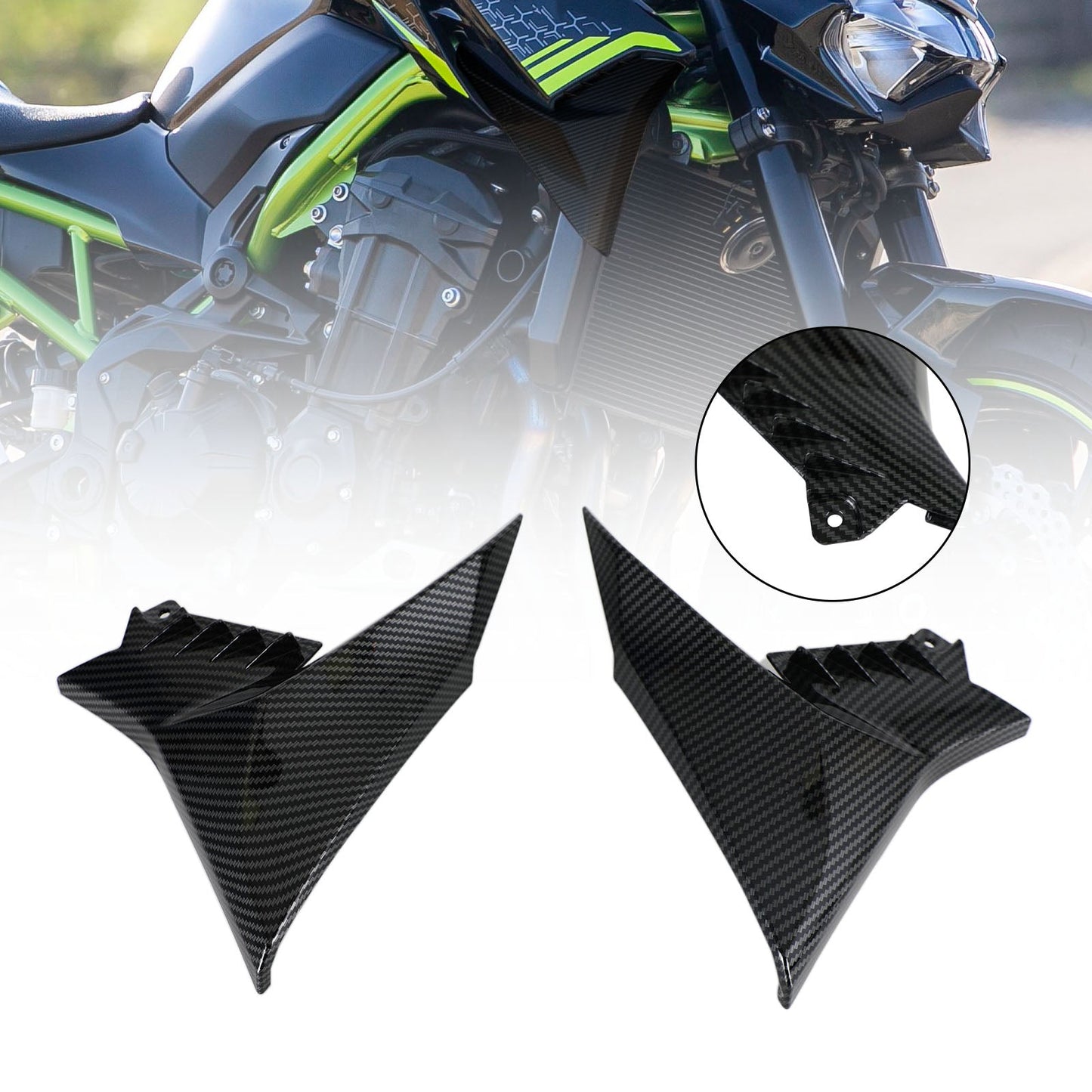ABS Gas Tank Front Side Trim Cover Panel Fairing For Kawasaki Z900 2020-2021