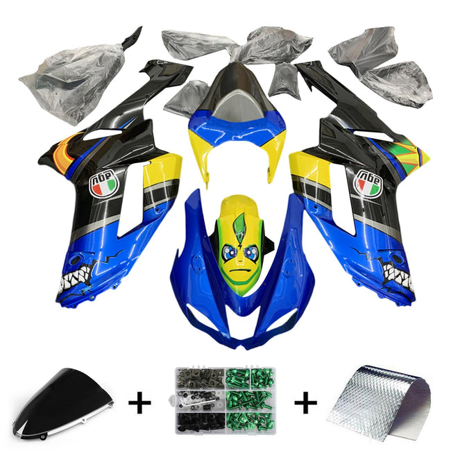 2007-2008 Kawasaki ZX6R 636 Fairing Kit Bodywork Plastic ABS