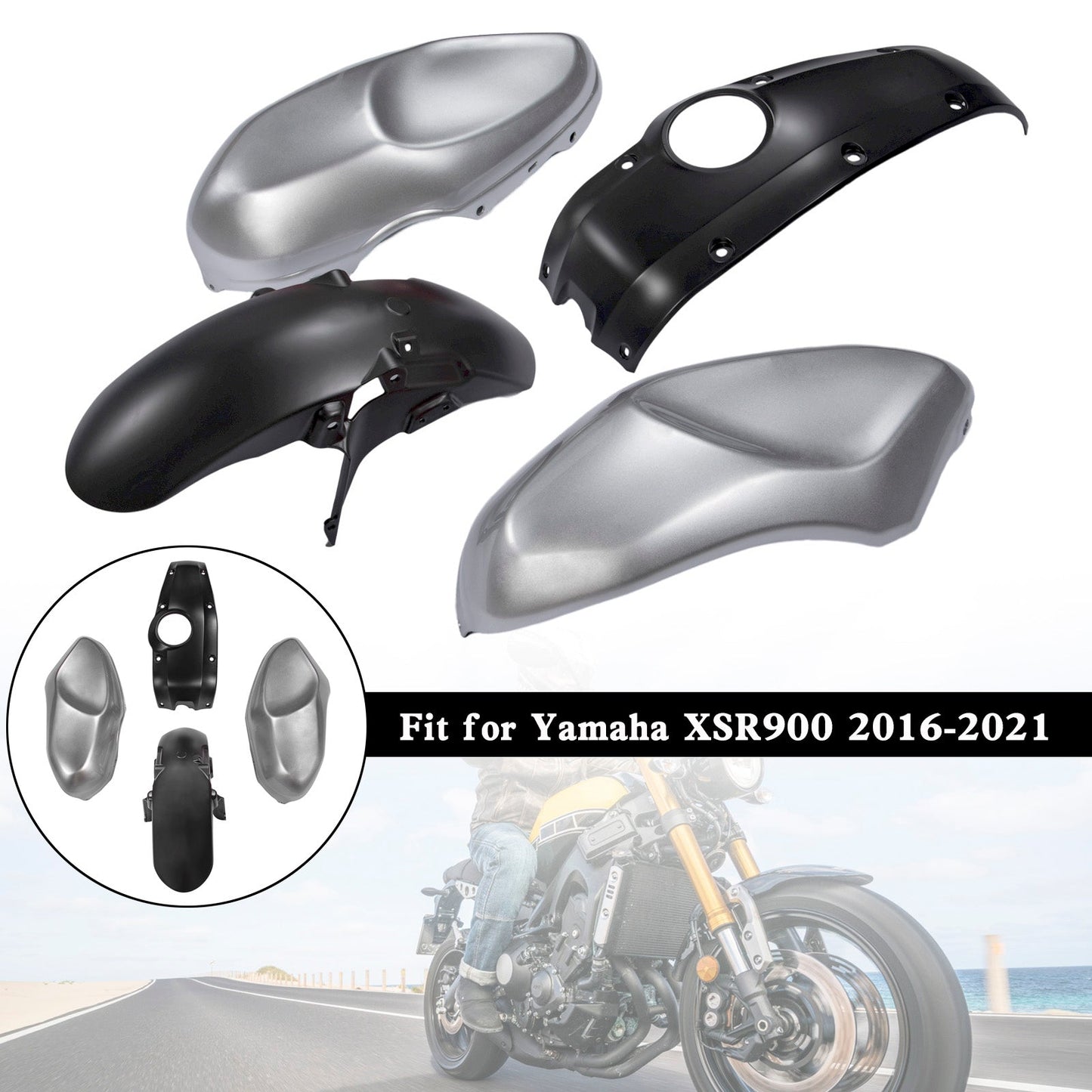 2016-2021 Yamaha XSR900 Injection ABS Plastic Bodywork Fairing Kit 001#