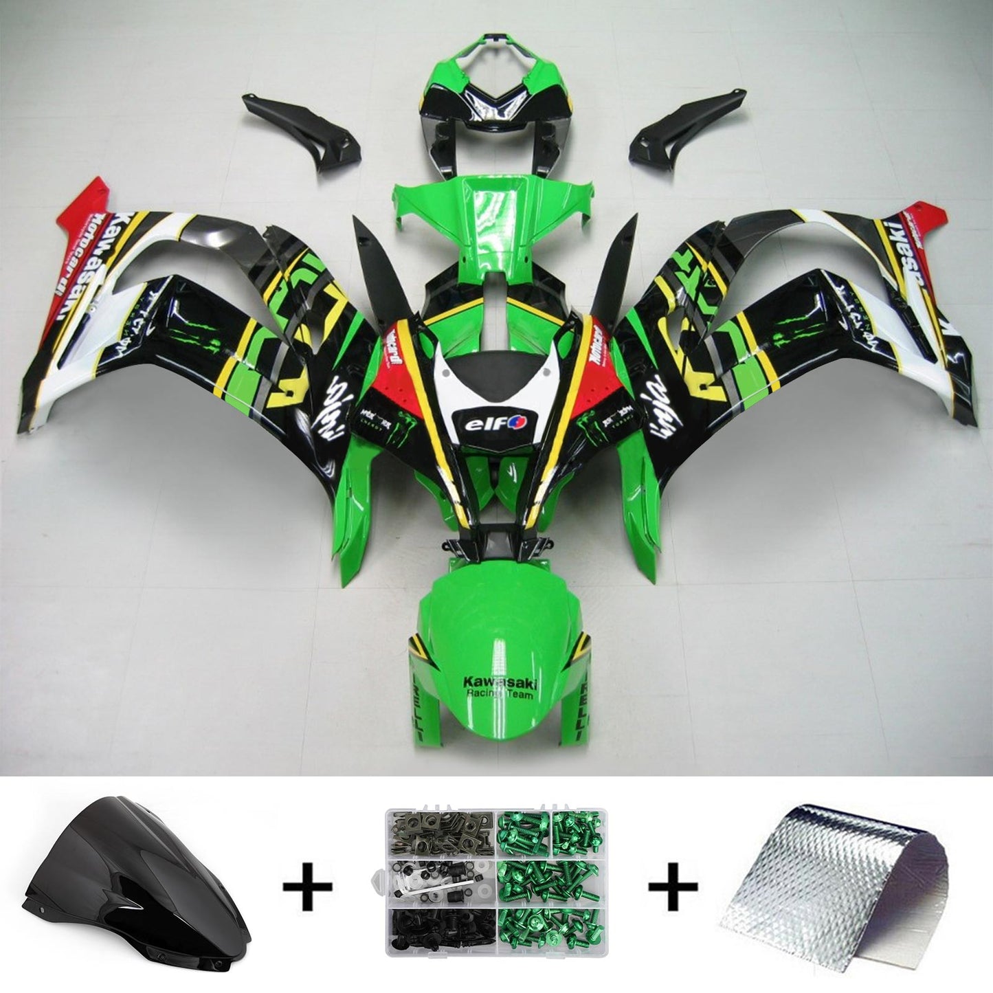 2016-2020 Kawasaki ZX10R Amotopart Injection Fairing Kit Bodywork Plastic ABS #113