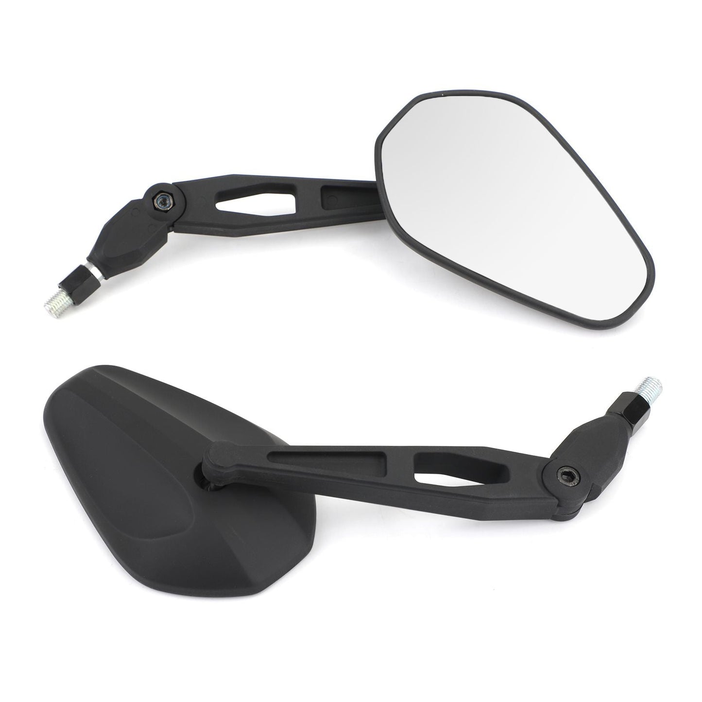 Pair M10 Rear View Mirror UNIVERSAL Mirrors ForMotorcycle Custom Cruiser