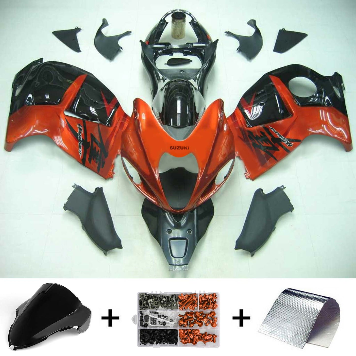 1999-2007 Suzuki Hayabusa GSX1300 Amotopart Injection Fairing Kit Bodywork Plastic ABS #124