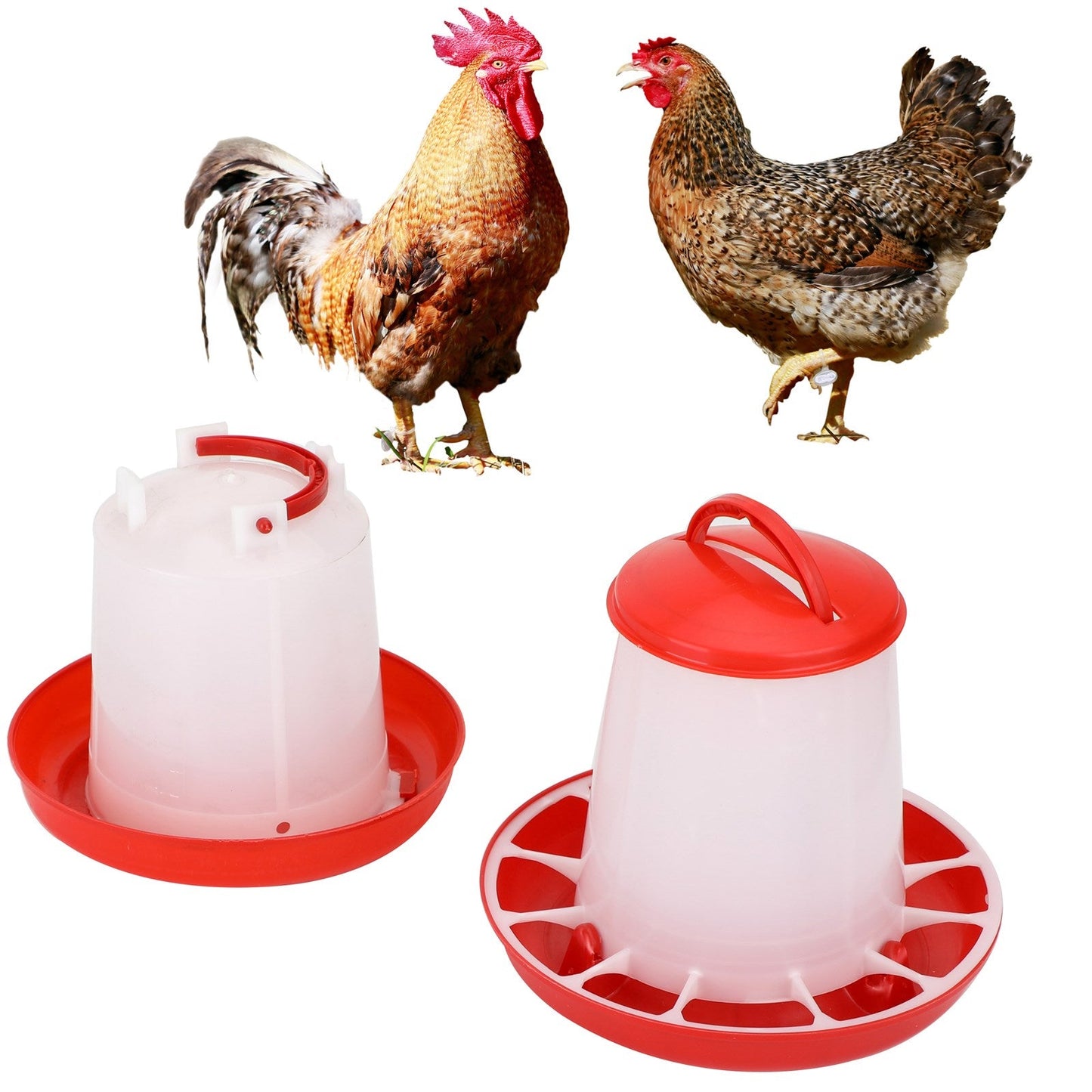 1.5kg Feeder & 1.5Ltr Drinker Chicken/Poultry/Hen Food And Water Accesories