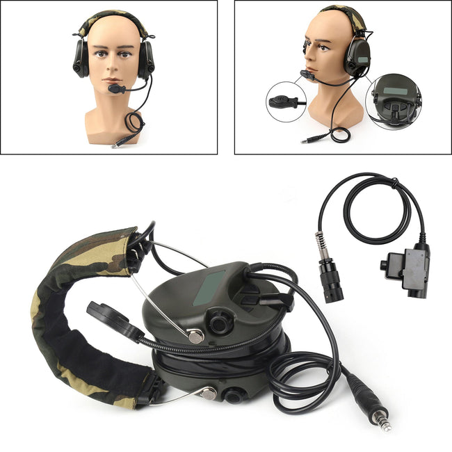 H60 Sound Pickup Noise Reduction CS Headset For AN/PRC-152 AN/PRC-148 U329 Radio