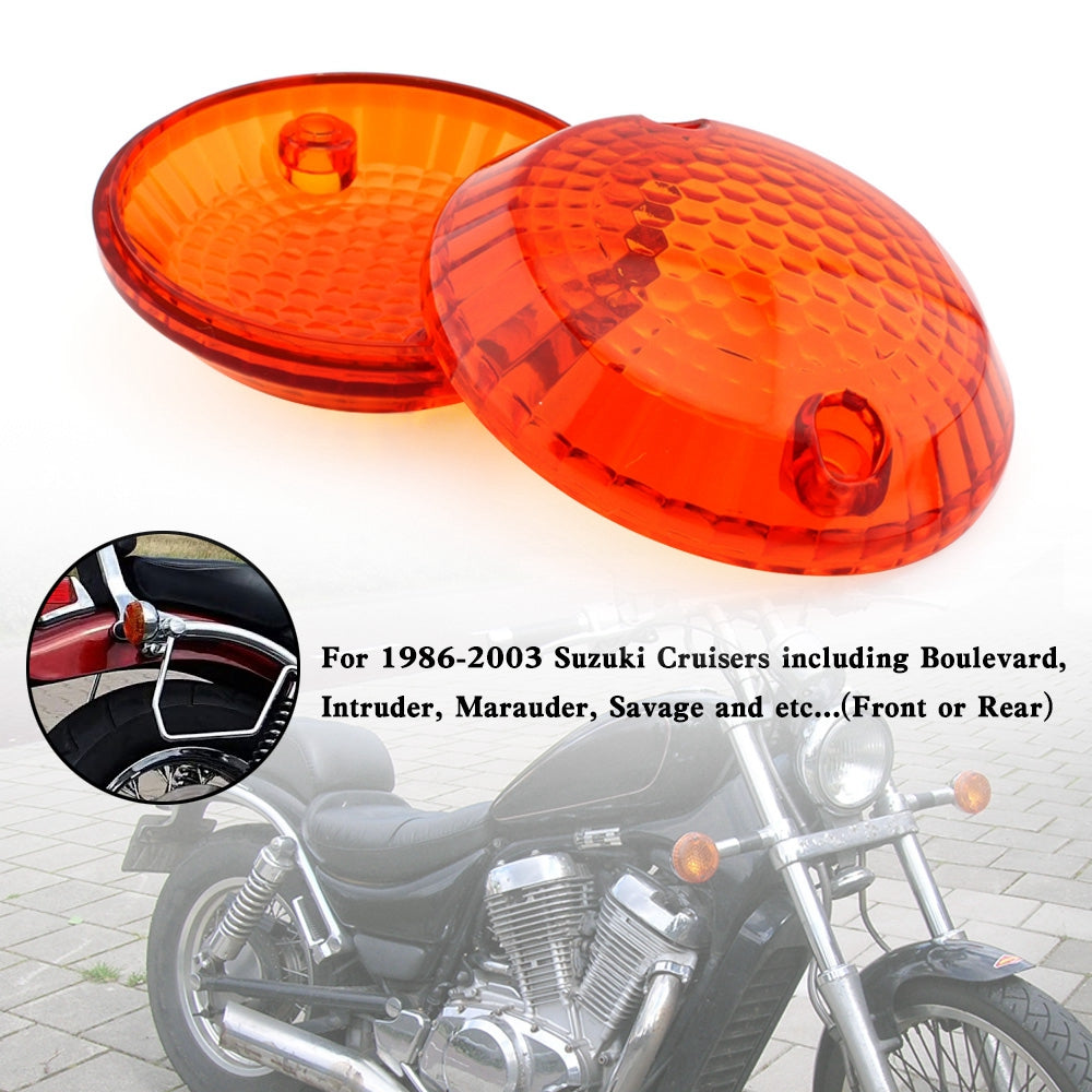 Turn Signal Light Lens Cover For Suzuki Cruisers Intruder 1400 VX800 Amber