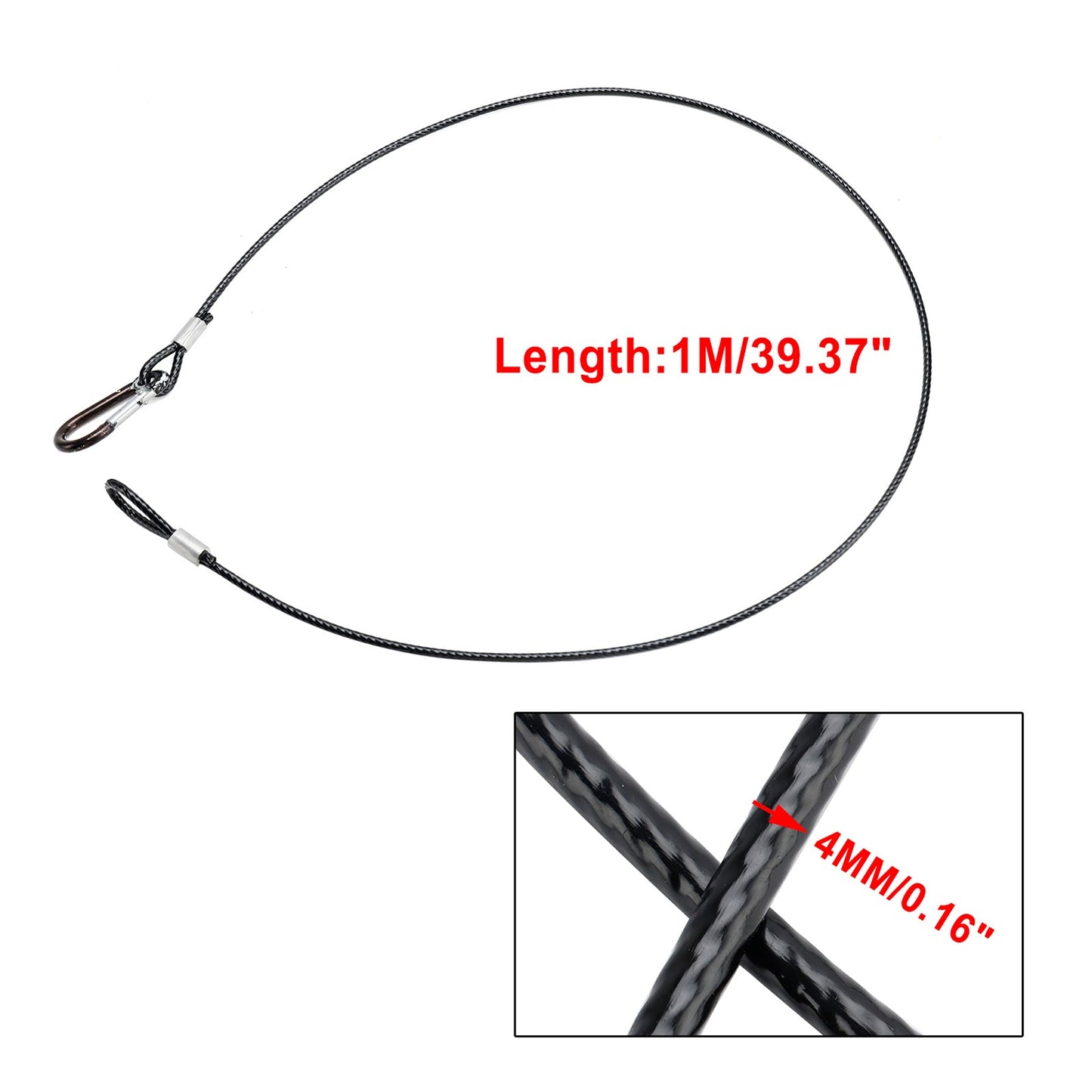 1/5/10Pcs 4MM Thick Steel Wire Safety Security Cable For Stage Clamp Beam Light