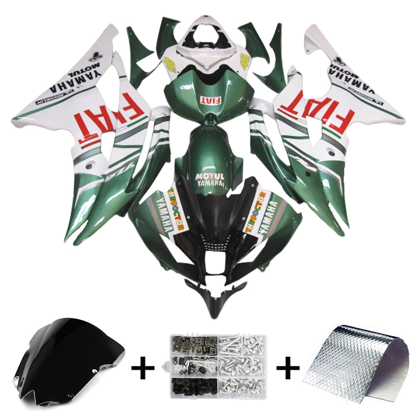 2008-2016 Yamaha YZF 600 R6 Fairing Kit Bodywork Plastic ABS