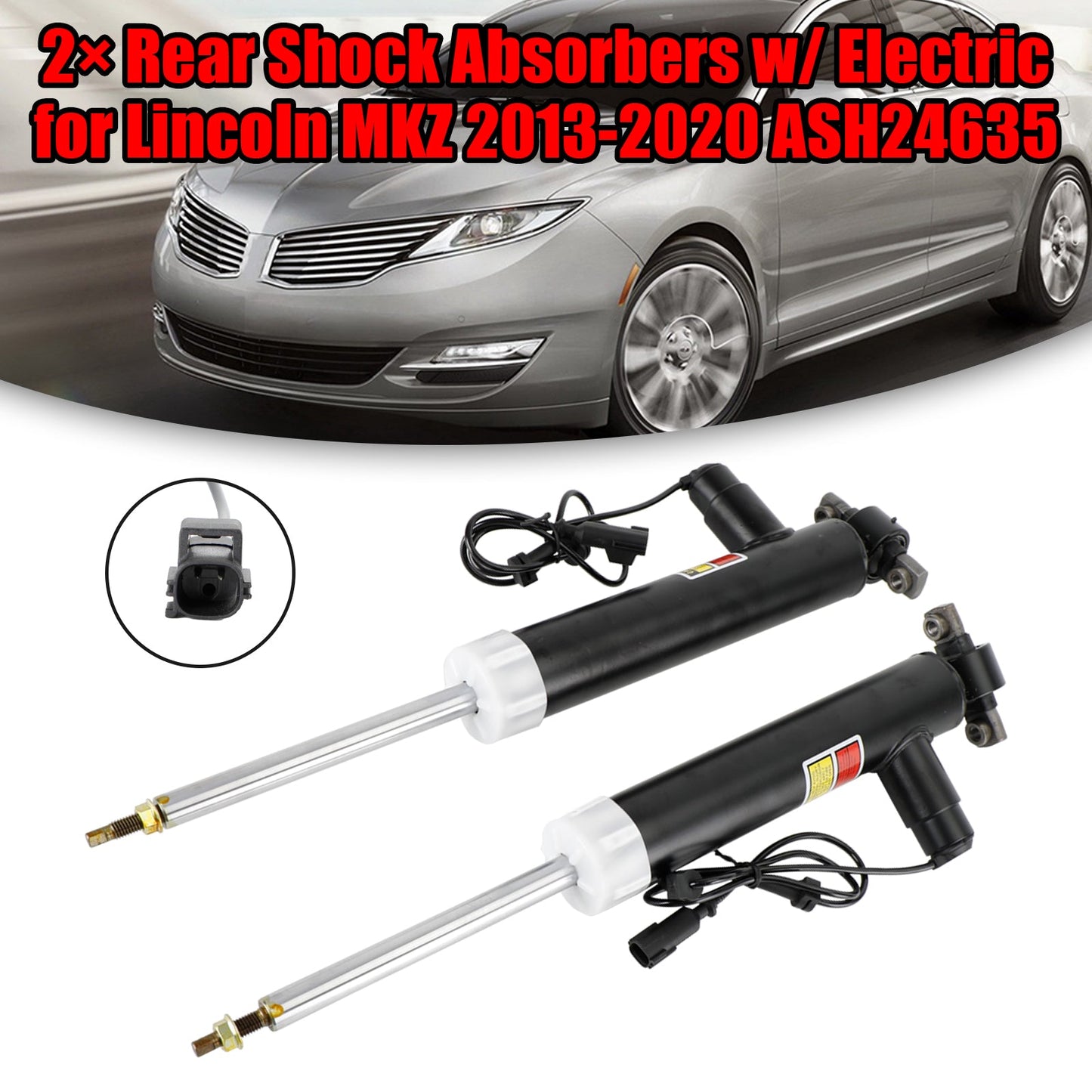 2× Rear Shock Absorbers w/ Electric for Lincoln MKZ 2013-2020 ASH24635