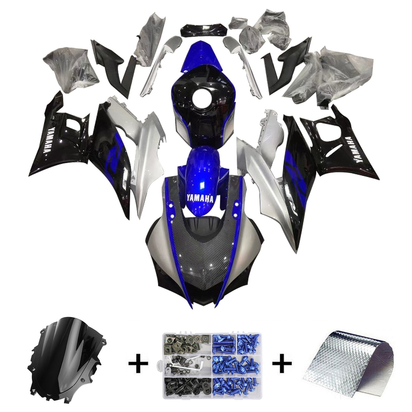 2019-2021 Yamaha YZF-R3 R25 Fairing Kit Bodywork Plastic ABS