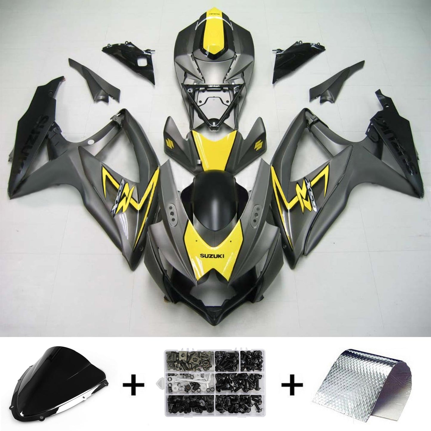 2008-2010 Suzuki GSXR 600/750 K8 Amotopart Injection Fairing Kit Bodywork Plastic ABS #151