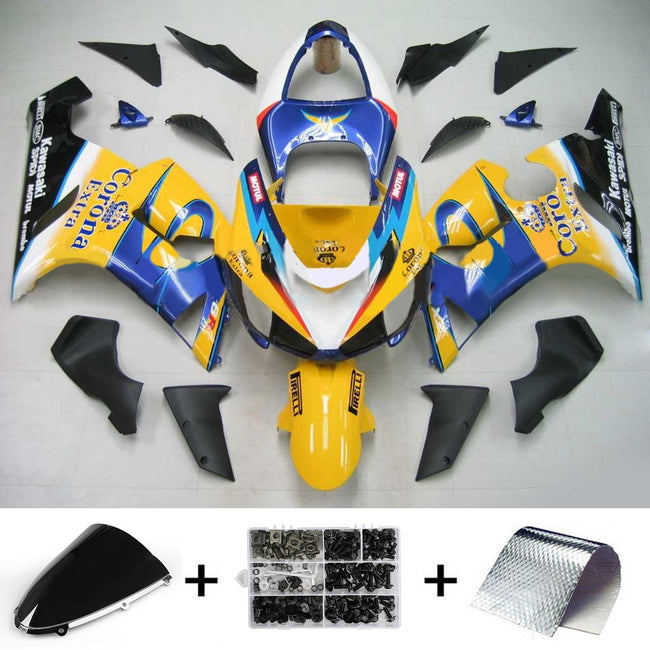 2005-2006 Kawasaki ZX6R 636 Amotopart Injection Fairing Kit Bodywork Plastic ABS #145