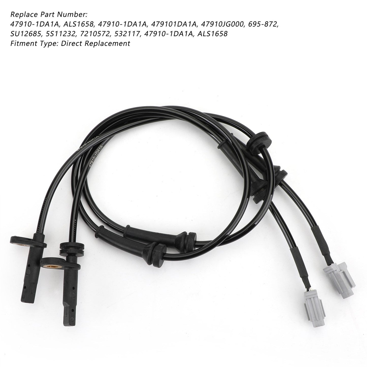 2Pcs Front ABS Wheel Speed Sensor Fit For Nissan Rogue 2.5L X-Trail ALS1658