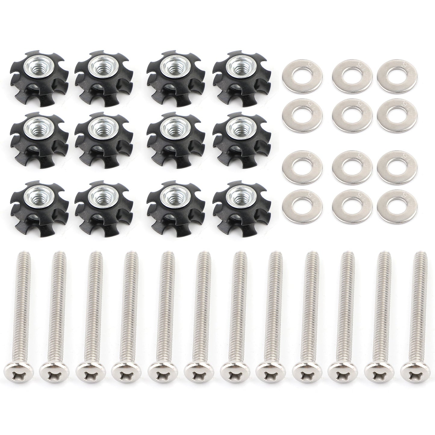 Set of 6 RV LADDER REPAIR KIT nuts Stainless Bunk Motorhome Parts Camper Trailer Coach