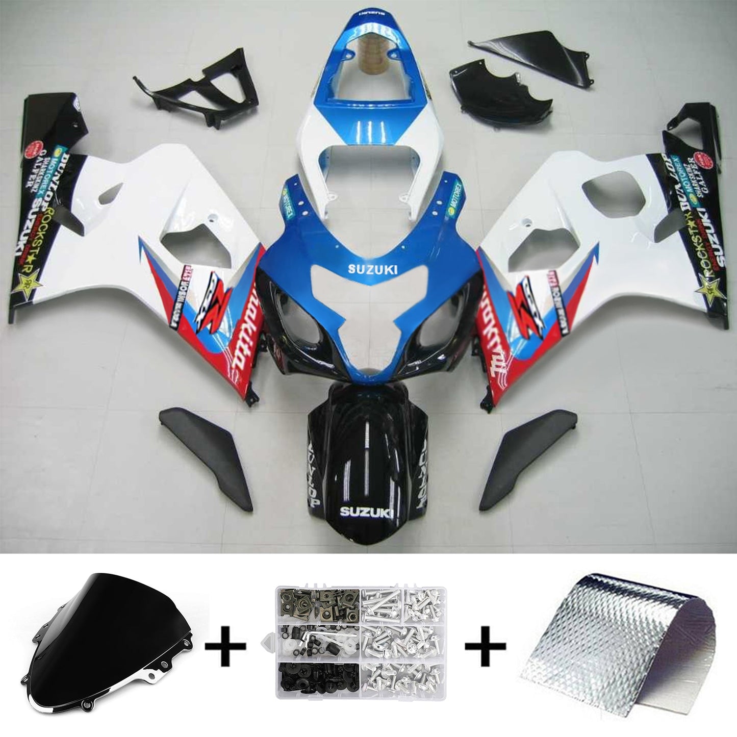 2004-2005 Suzuki GSXR 600/750 K4 Injection Fairing Kit Bodywork Plastic ABS #104 Amotopart